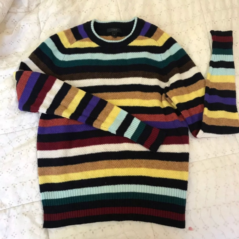 Rainbow striped sweater